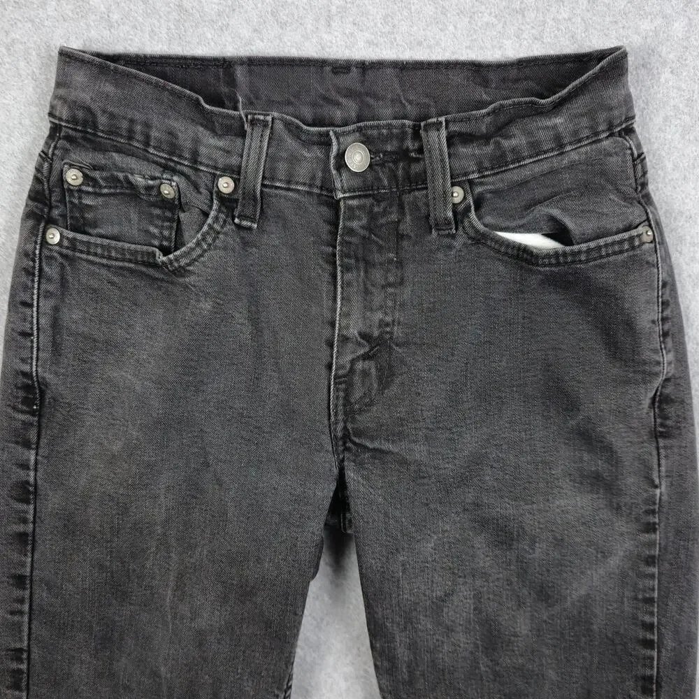 Levi's 514 Mens 27x28 Black Straight Fit Jeans